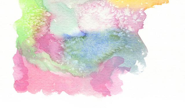 彩色水墨融解效果矢量素材