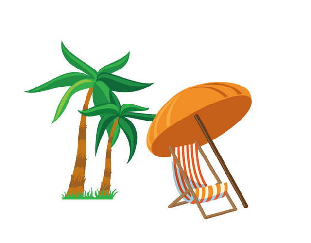 卡通手绘户外旅游素材