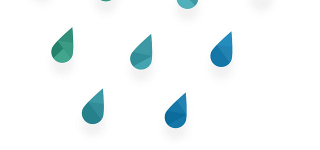创意色彩云朵雨滴矢量图天气素材