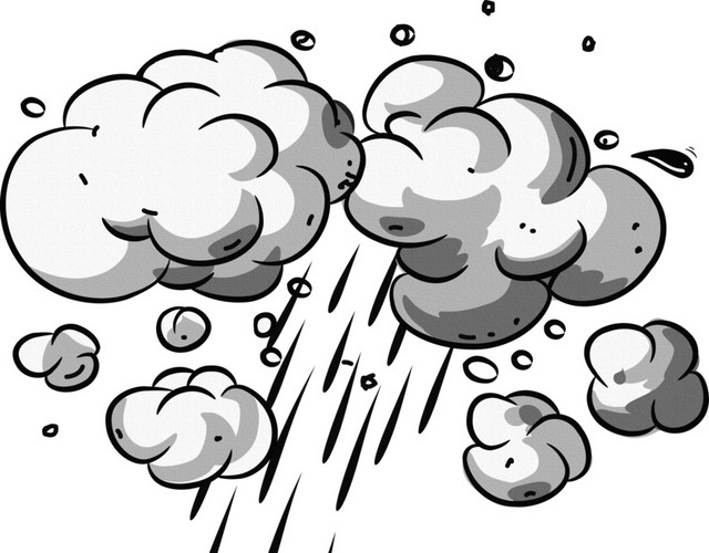 动漫云朵雨滴矢量图素材