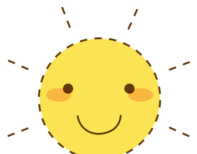 太阳笑脸矢量图素材