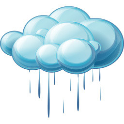 云朵雨滴矢量图素材