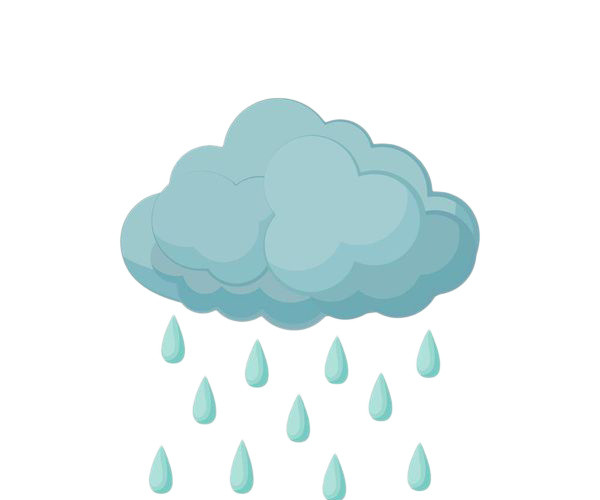 雨滴云朵矢量图素材