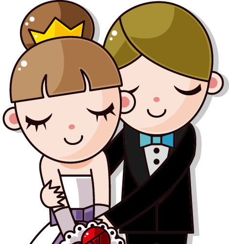 卡通婚礼结婚素材