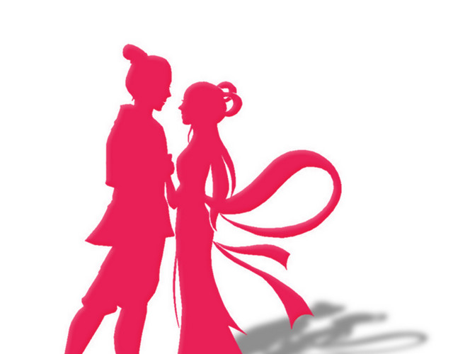 七夕牛郎织女相会素材