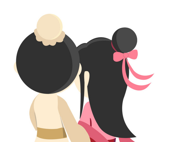 七夕牛郎织女相会素材