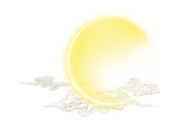 七夕月亮装饰素材