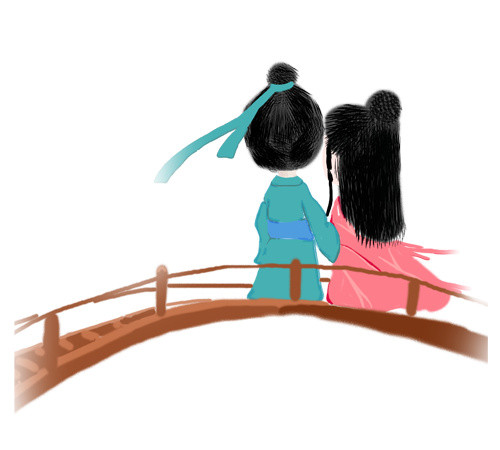 七夕牛郎织女相会素材