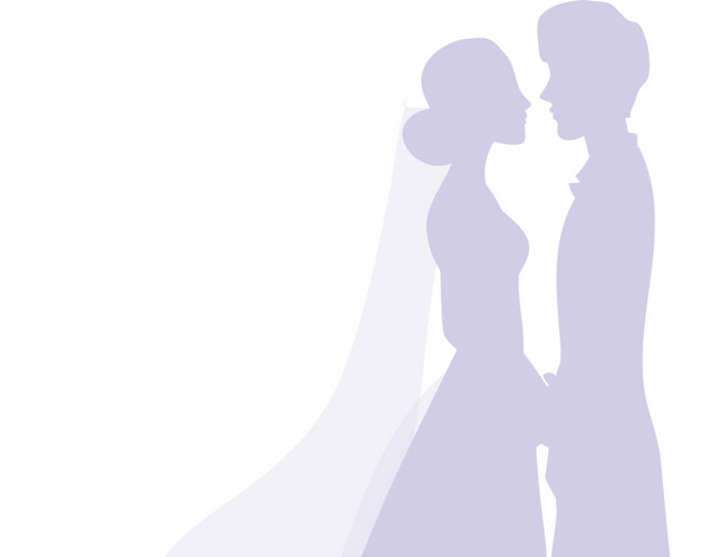 卡通人物婚礼结婚素材