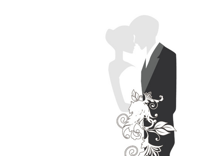 卡通人物婚礼结婚素材