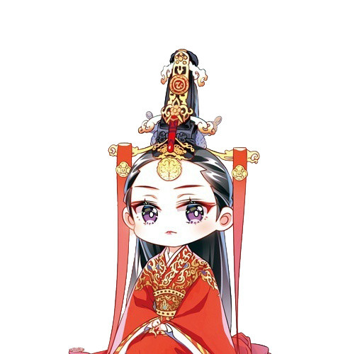 卡通古装新娘结婚婚服素材