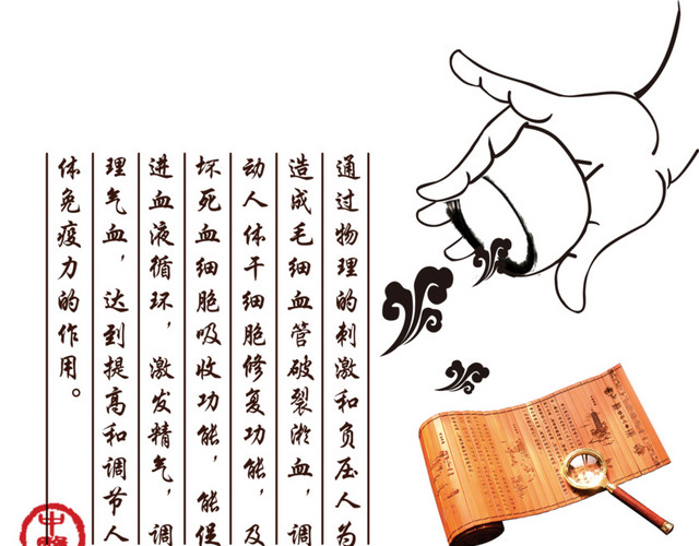 罐子拔罐养生文字字体