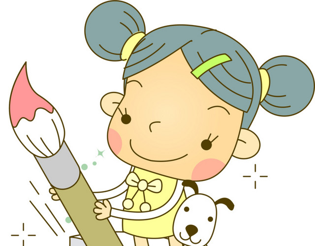 爱画画的小女孩