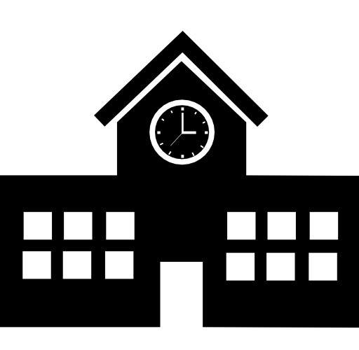 纯黑学校矢量素材