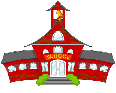 红色学校矢量素材