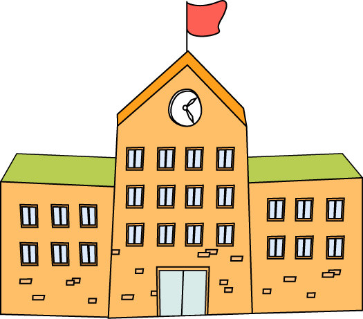 黄墙学校矢量素材
