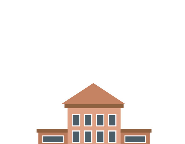 棕色学校矢量素材