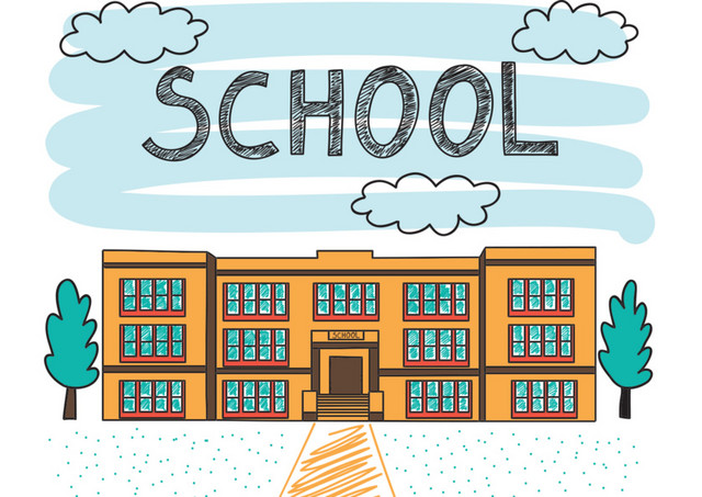 手绘风学校矢量素材