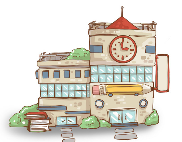 卡通学校矢量素材