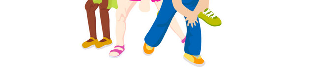一群卡通小女孩