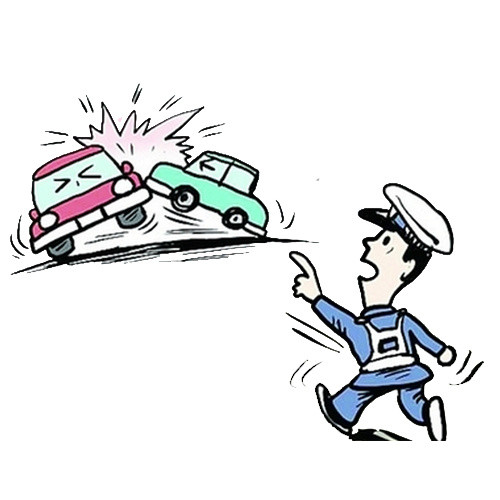 卡通车祸素材