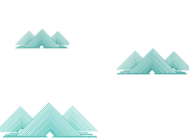 矢量雪山符号素材