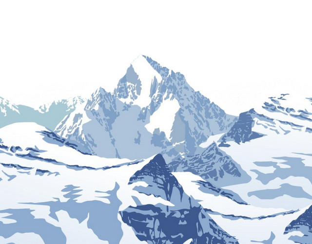 矢量雪山素材