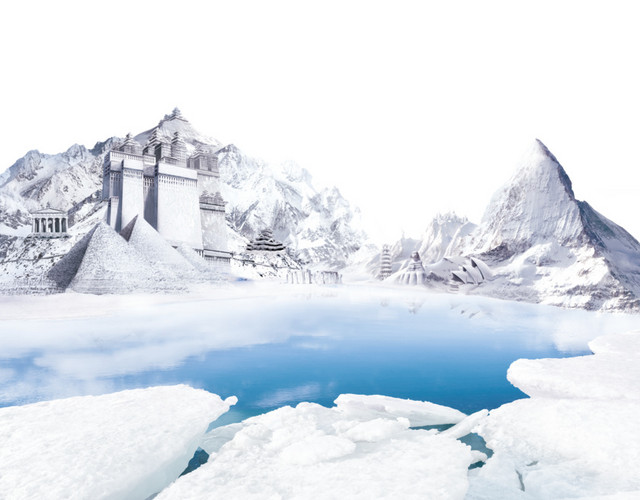 矢量雪山冰山素材