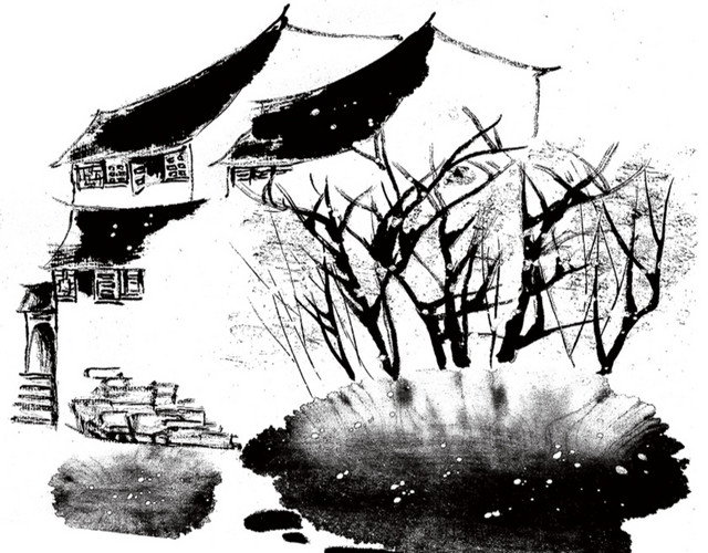 中国风水墨山水素材