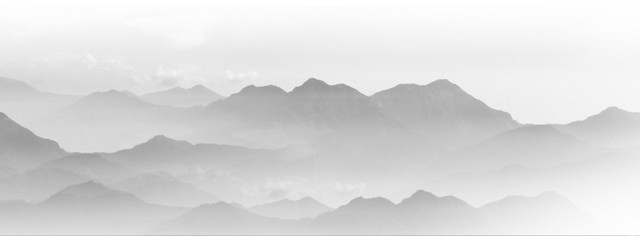 中国风简约手绘山峰素材