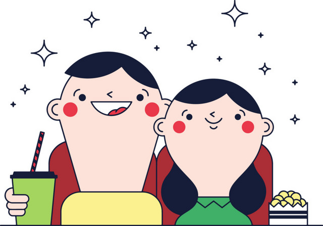 卡通人物情侣装饰
