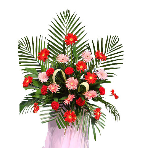 开业庆典鲜花矢量素材