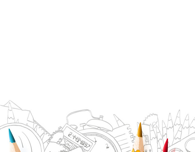 蜡笔素描元素素材