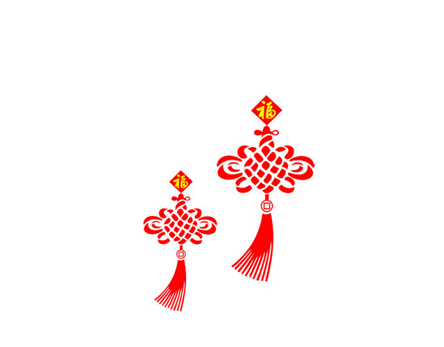 中国风传统红色中国结素材