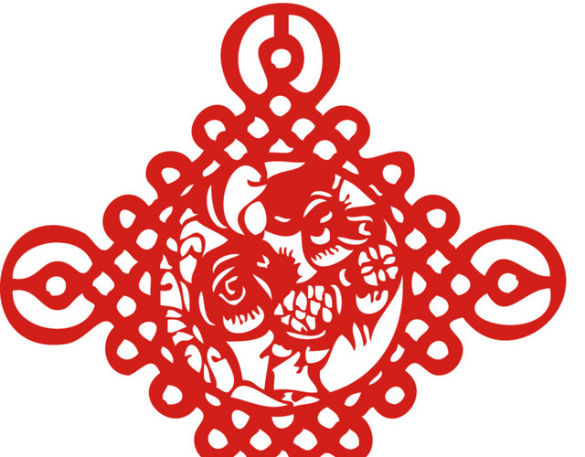 中国风传统红色中国结素材
