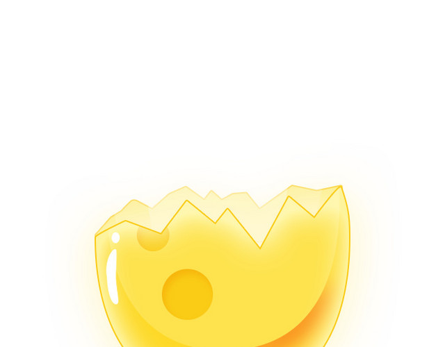 破碎蛋壳卡通插画