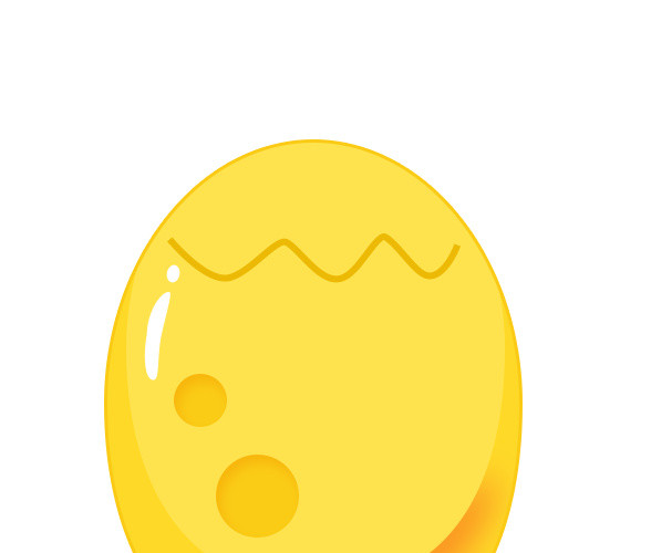 卡通砸金蛋插画素材