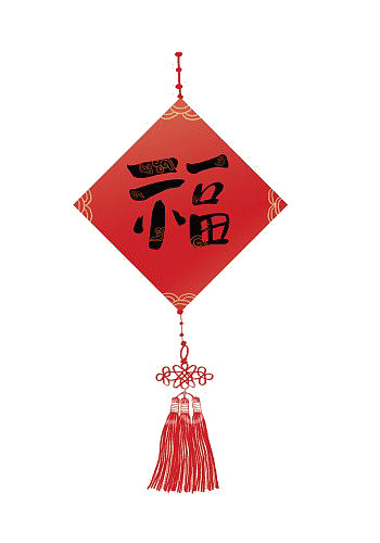中国风传统中国结窗花素材