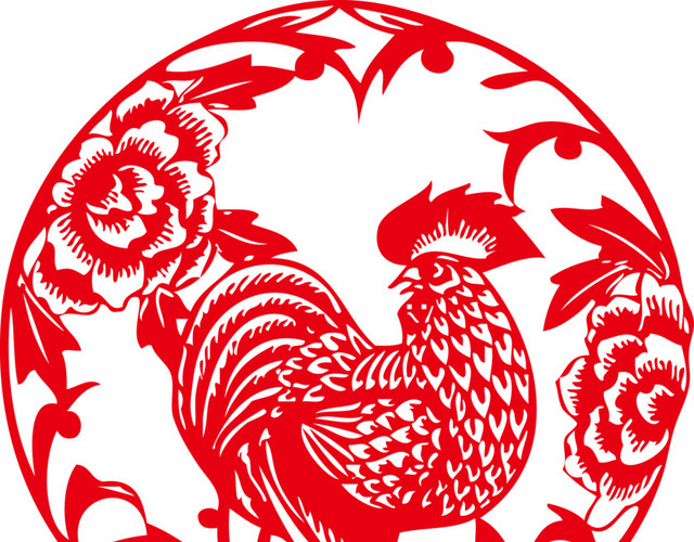 公鸡窗花