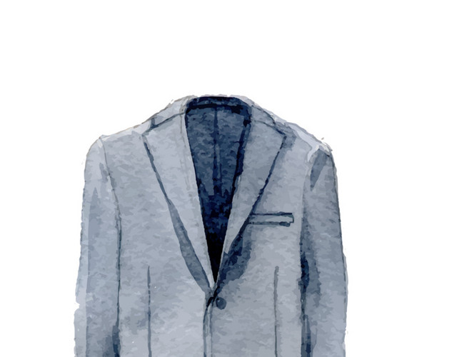 手绘西服西装衣服