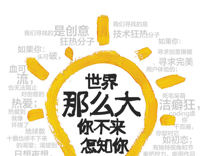 灯泡创意文字
