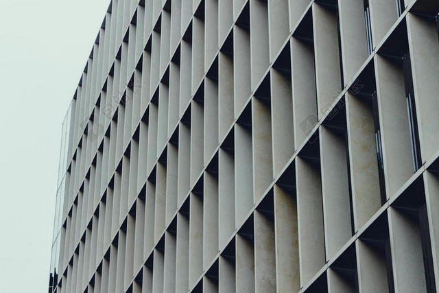 白色现代城市建筑方格建筑