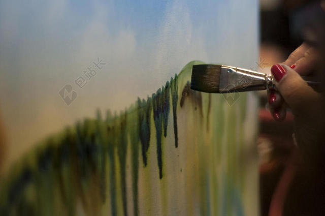 绘画艺术涂鸦水彩画艺术家背景图片