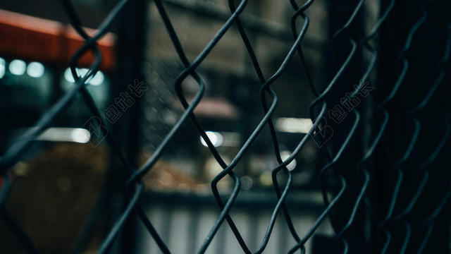 黑色建筑简约铁栅栏菱形遮挡物背景图片