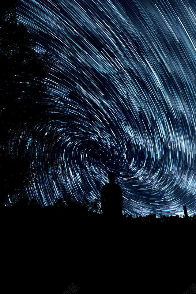 摄影星空繁星轨迹背景图片