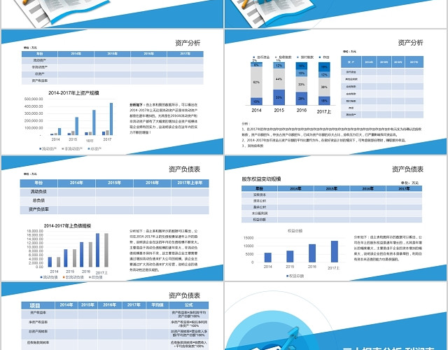 财务分析报告数据分析财务报表图表PPT