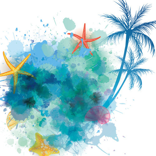 夏日旅行海报素材