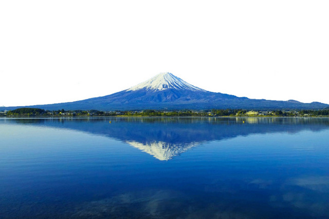 富士山风景图矢量素材