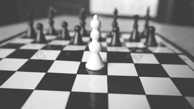 广告复古国际象棋黑白照背景图片