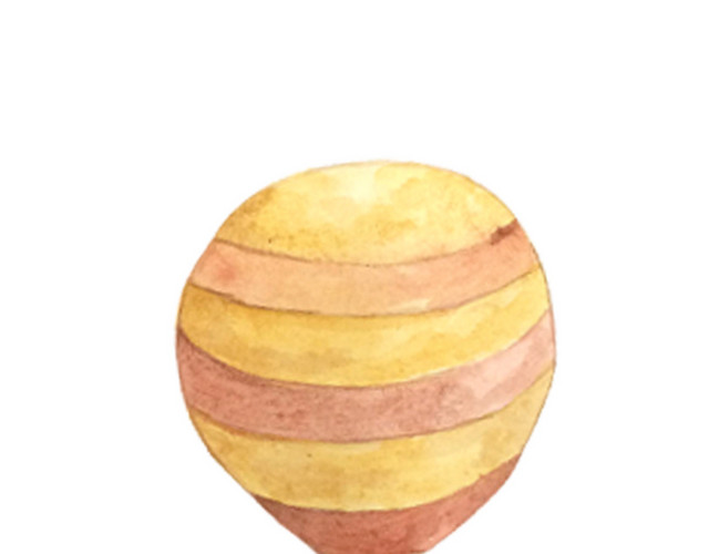 手绘热气球旅行矢量插画